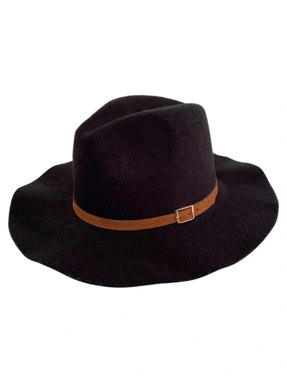 Black Hat with Faux Suede Band